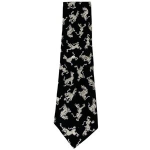 Scooby Doo Print Black Vintage Silk Tie - Excellent Condition